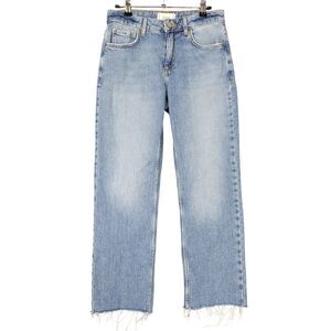 BDG Urban Outfitters Cropped Cowboy Jeans Raw Hem Distressed Denim SIZE 25